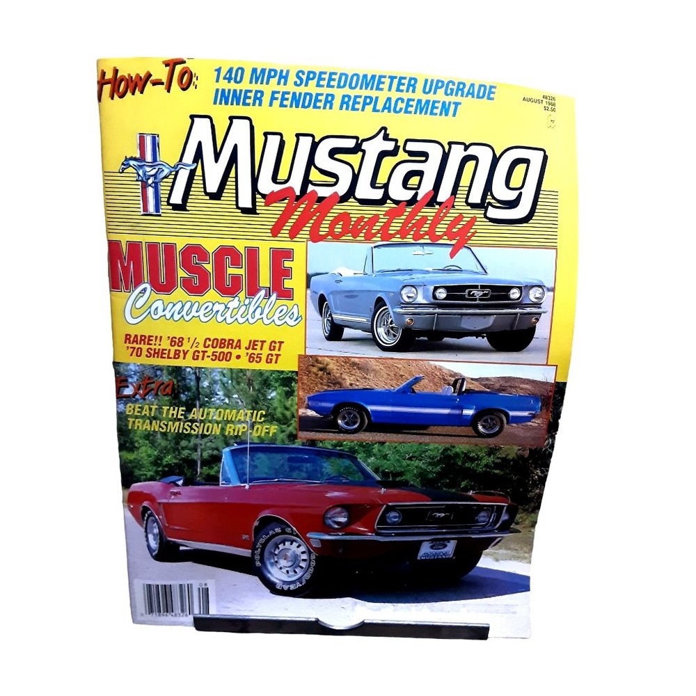 Mustang Monthly Magazine August 1988 Ford Convertibles Vintage